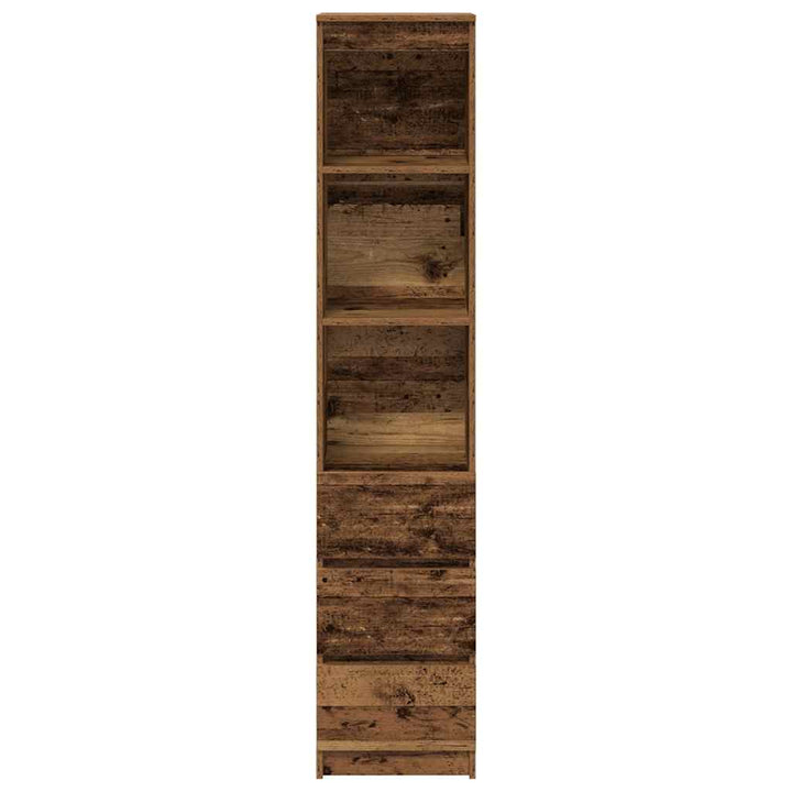 højskab 37,5x35x180 cm konstrueret træ antikt træ