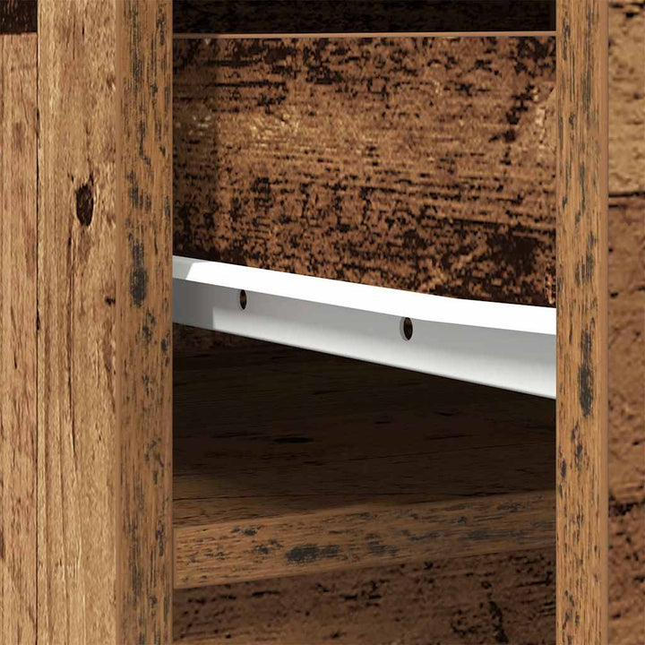 højskab 37,5x35x180 cm konstrueret træ antikt træ