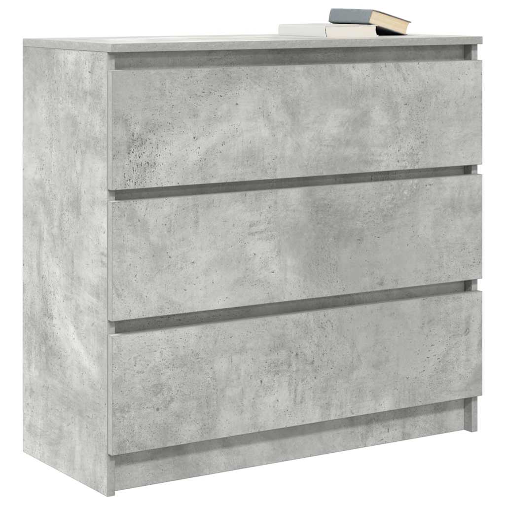 skænk 80x35x76 cm konstrueret træ betongrå