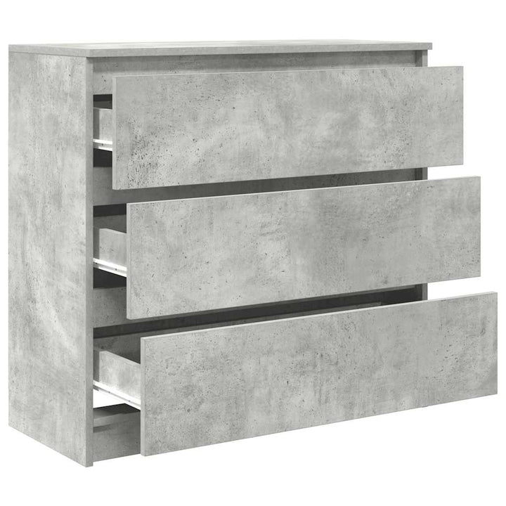 skænk 80x35x76 cm konstrueret træ betongrå