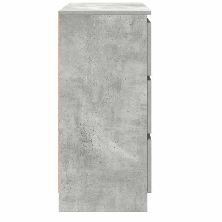 skænk 80x35x76 cm konstrueret træ betongrå