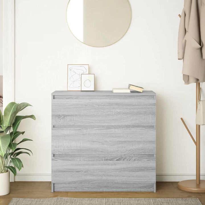 skænk 80x35x76 cm konstrueret træ grå sonoma-eg