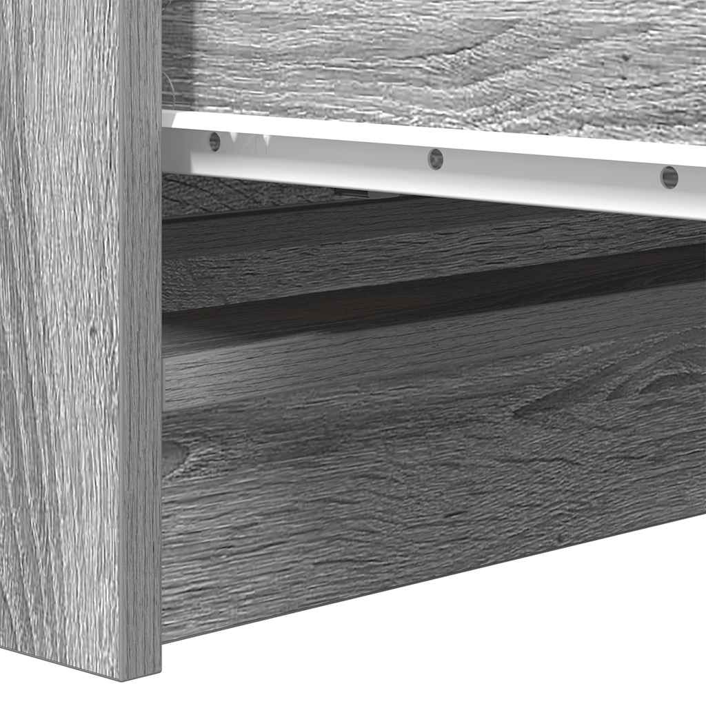 skænk 80x35x76 cm konstrueret træ grå sonoma-eg