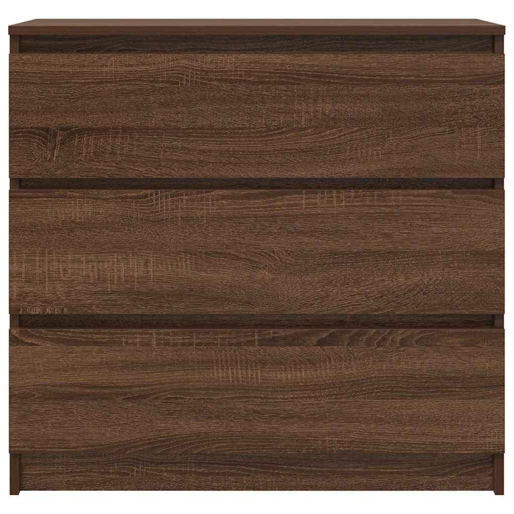 skænk 80x35x76 cm konstrueret træ brun egetræsfarve