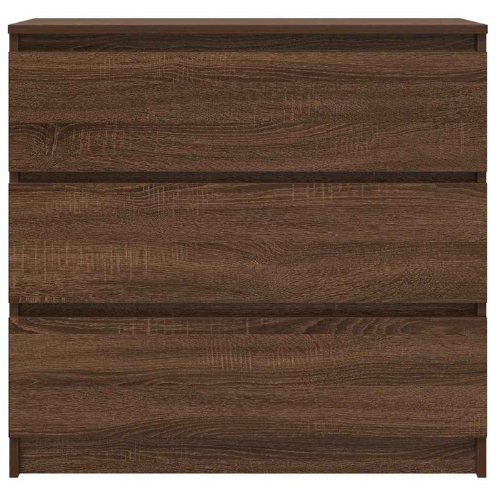 skænk 80x35x76 cm konstrueret træ brun egetræsfarve