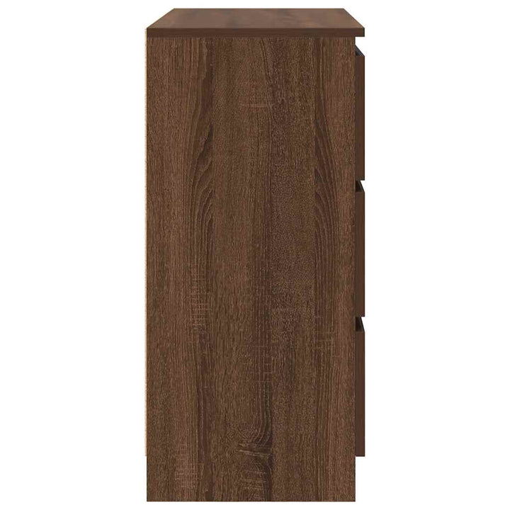 skænk 80x35x76 cm konstrueret træ brun egetræsfarve