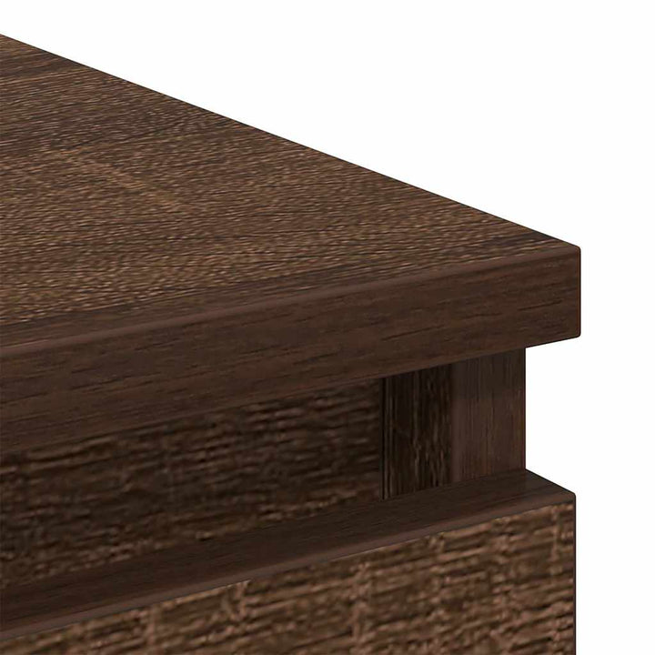 skænk 80x35x76 cm konstrueret træ brun egetræsfarve