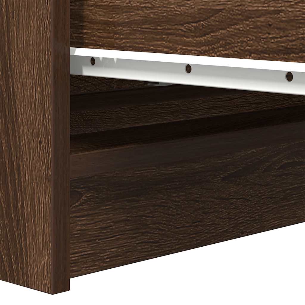 skænk 80x35x76 cm konstrueret træ brun egetræsfarve