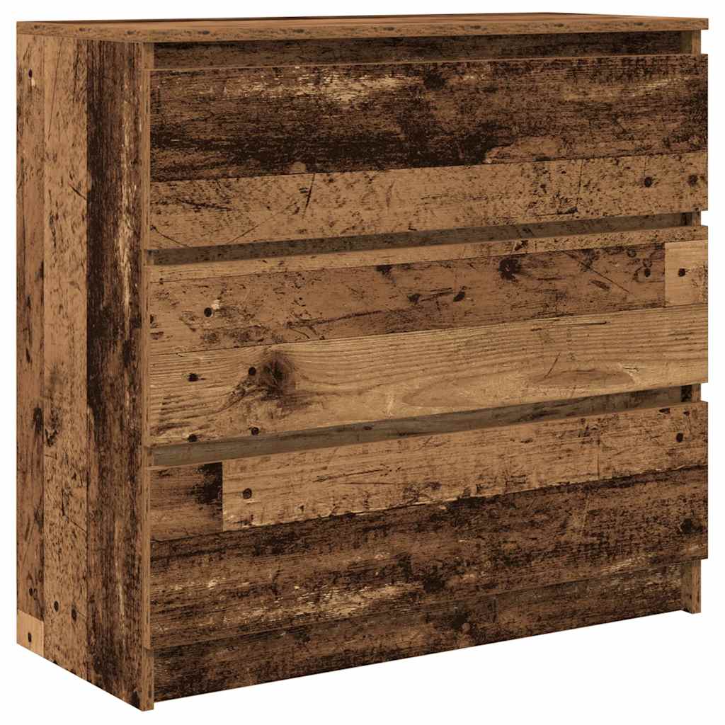 skænk 80x35x76 cm konstrueret træ antikt træ
