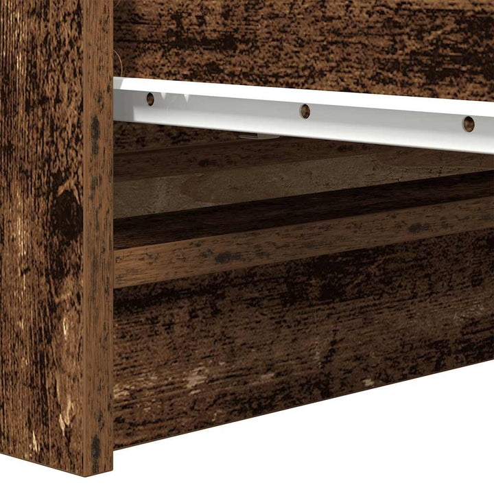 skænk 80x35x76 cm konstrueret træ antikt træ
