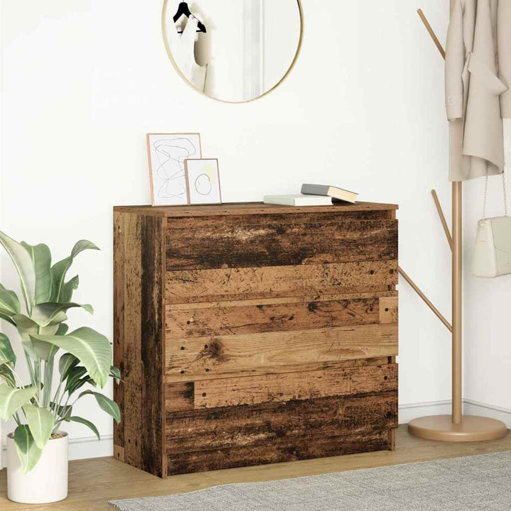 skænk 80x35x76 cm konstrueret træ antikt træ
