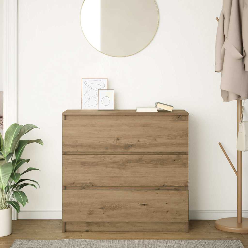 skænk 80x35x76 cm konstrueret træ kunsteg