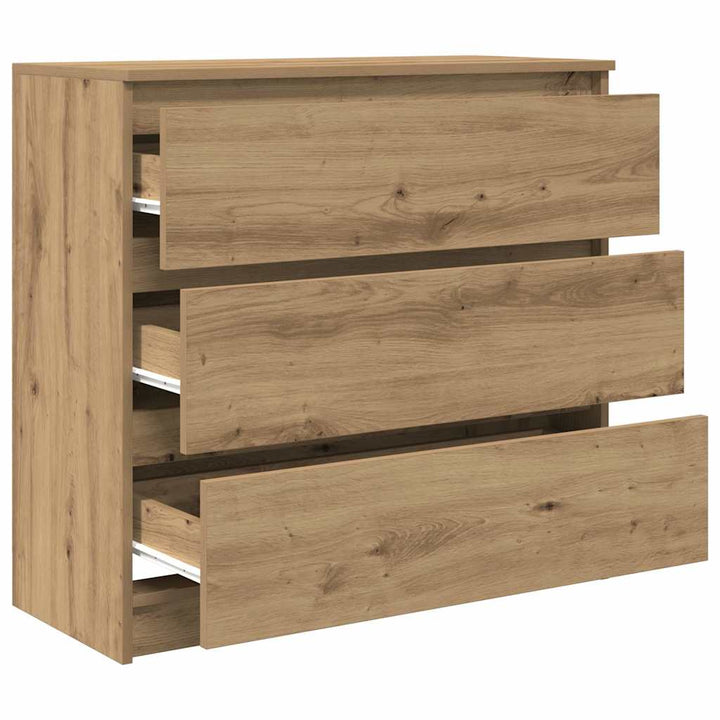 skænk 80x35x76 cm konstrueret træ kunsteg