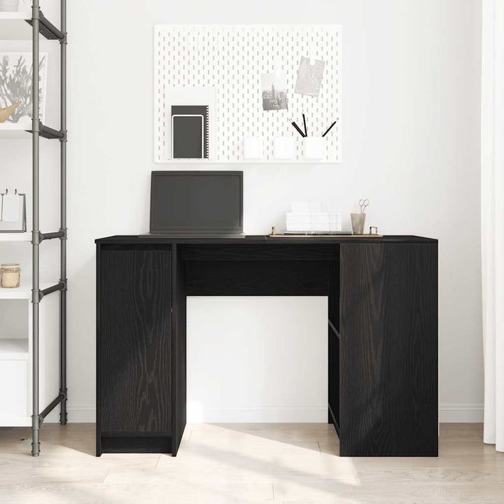 skrivebord 120x42x76 cm konstrueret træ sort-eg