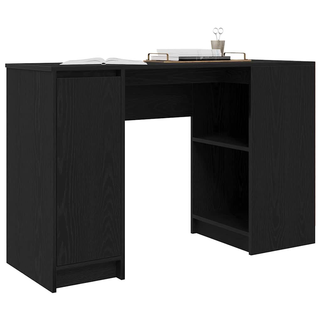 skrivebord 120x42x76 cm konstrueret træ sort-eg