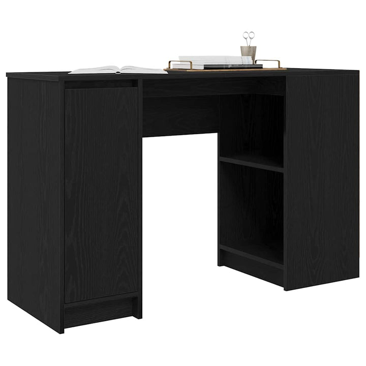 skrivebord 120x42x76 cm konstrueret træ sort-eg