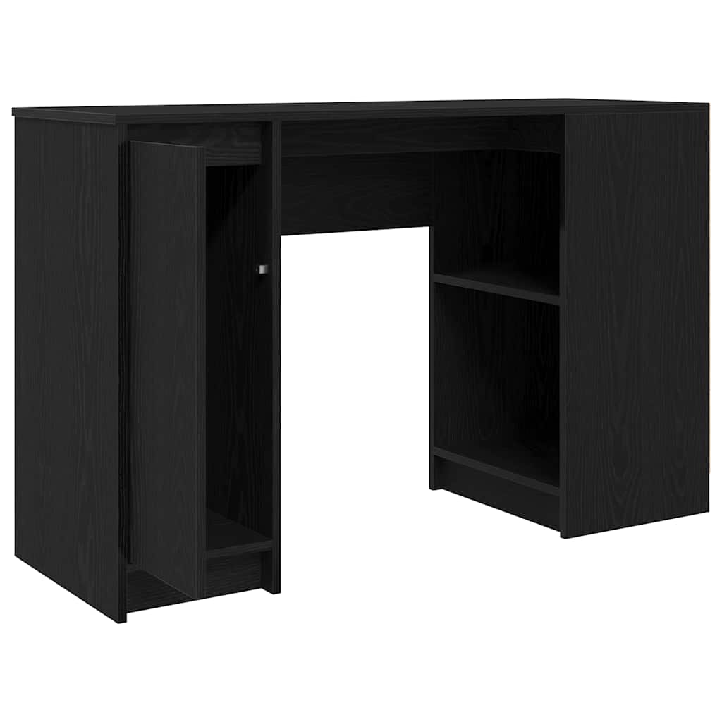 skrivebord 120x42x76 cm konstrueret træ sort-eg