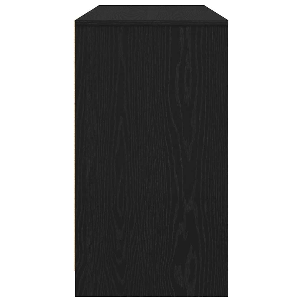 skrivebord 120x42x76 cm konstrueret træ sort-eg