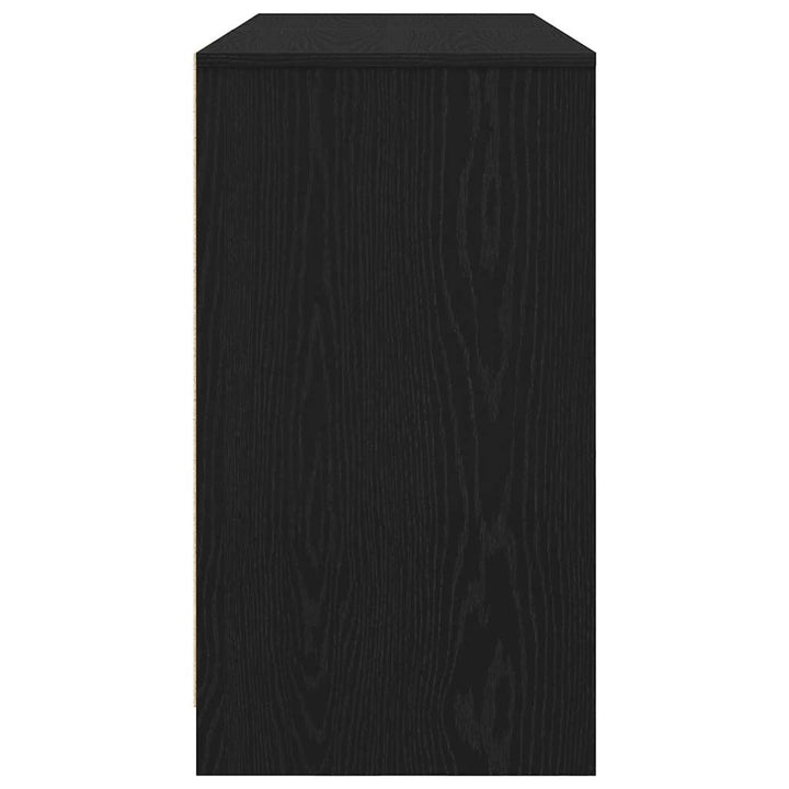skrivebord 120x42x76 cm konstrueret træ sort-eg