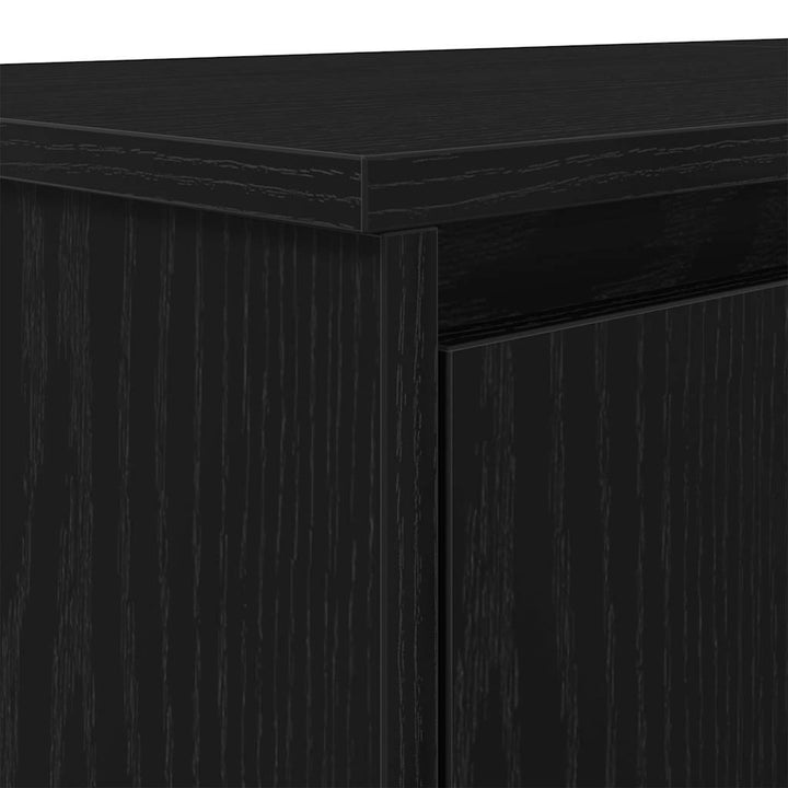 skrivebord 120x42x76 cm konstrueret træ sort-eg