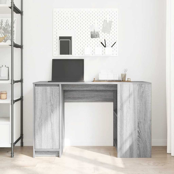 skrivebord 120x42x76 cm konstrueret træ grå sonoma-eg