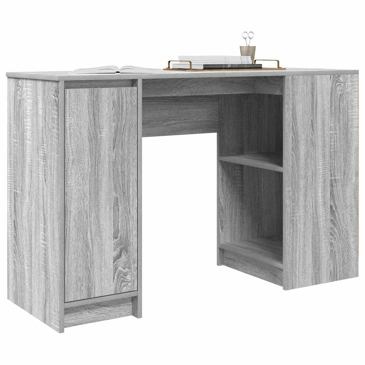 skrivebord 120x42x76 cm konstrueret træ grå sonoma-eg