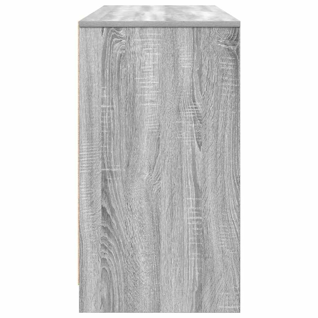 skrivebord 120x42x76 cm konstrueret træ grå sonoma-eg
