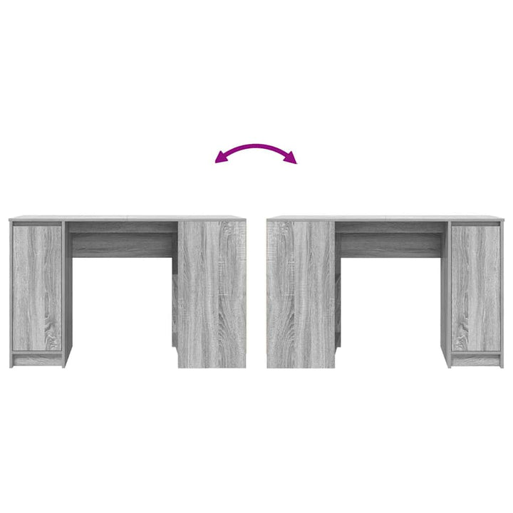 skrivebord 120x42x76 cm konstrueret træ grå sonoma-eg