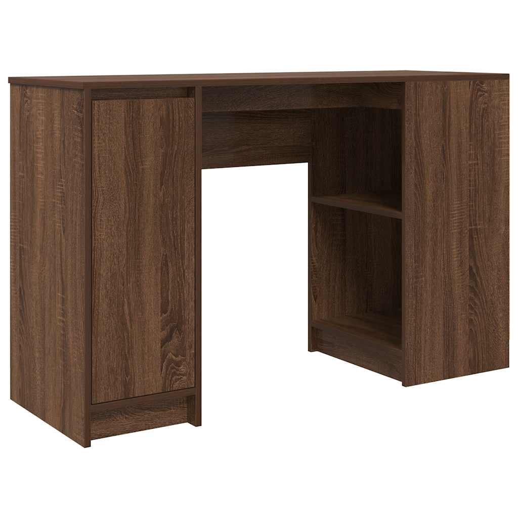 skrivebord 120x42x76 cm konstrueret træ brun egetræsfarve