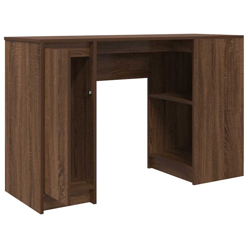 skrivebord 120x42x76 cm konstrueret træ brun egetræsfarve