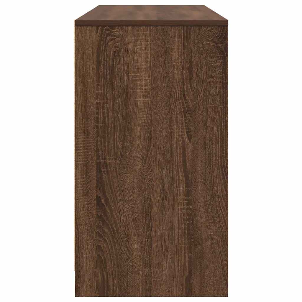 skrivebord 120x42x76 cm konstrueret træ brun egetræsfarve