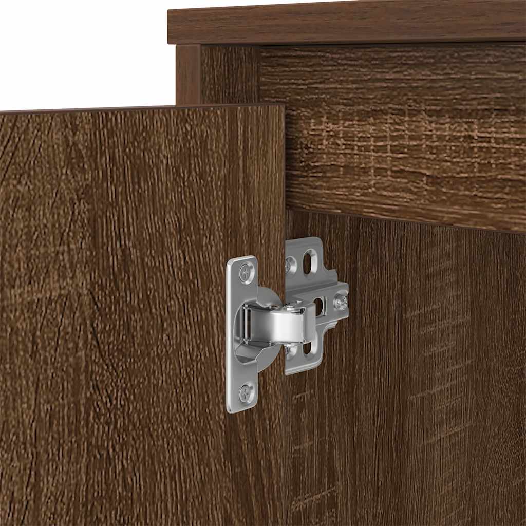 skrivebord 120x42x76 cm konstrueret træ brun egetræsfarve
