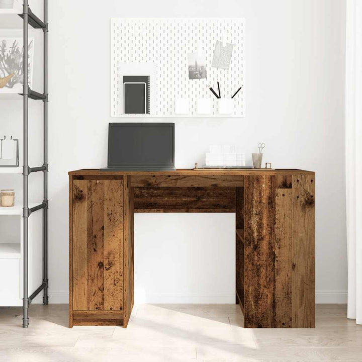 skrivebord 120x42x76 cm konstrueret træ antikt træ