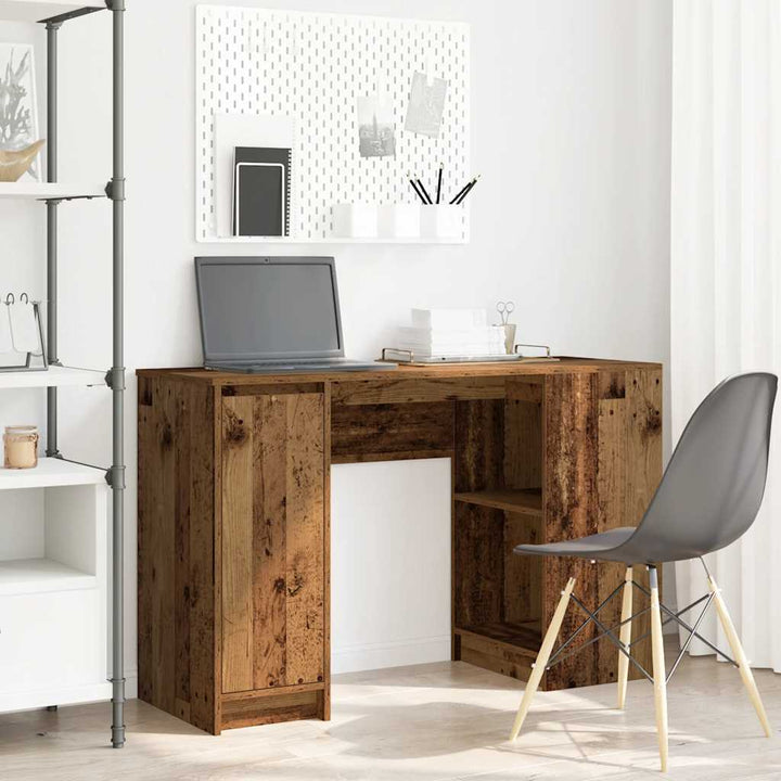 skrivebord 120x42x76 cm konstrueret træ antikt træ