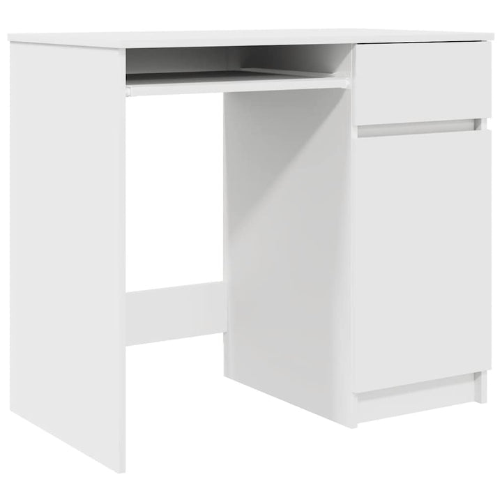 skrivebord 86x49x76 cm konstrueret træ hvid