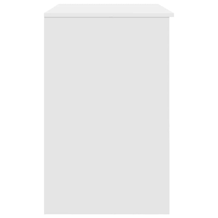 skrivebord 86x49x76 cm konstrueret træ hvid