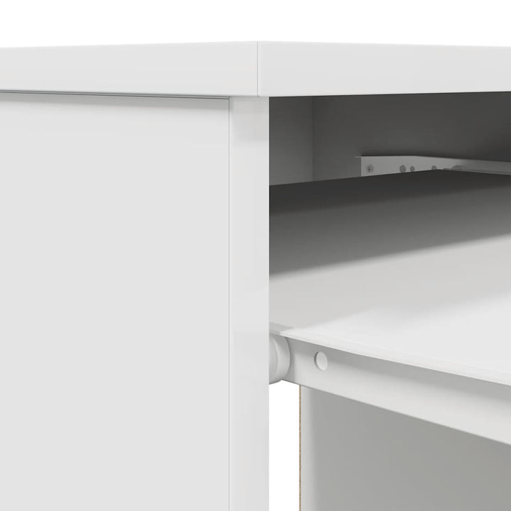 skrivebord 86x49x76 cm konstrueret træ hvid