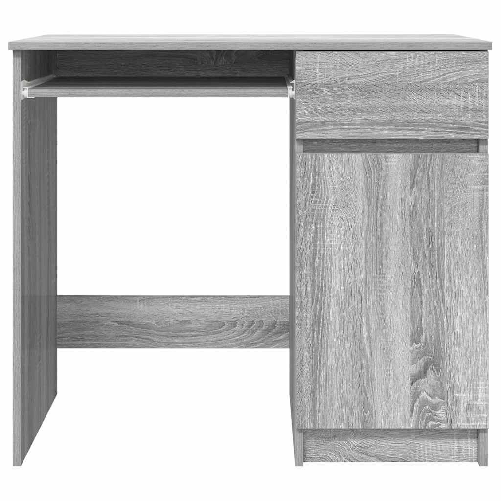 skrivebord 86x49x76 cm konstrueret træ grå sonoma-eg