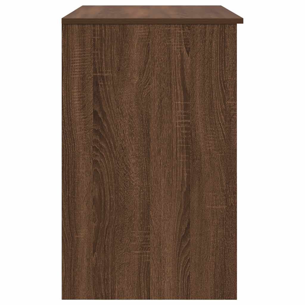 skrivebord 86x49x76 cm konstrueret træ brun egetræsfarve