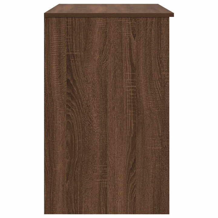 skrivebord 86x49x76 cm konstrueret træ brun egetræsfarve