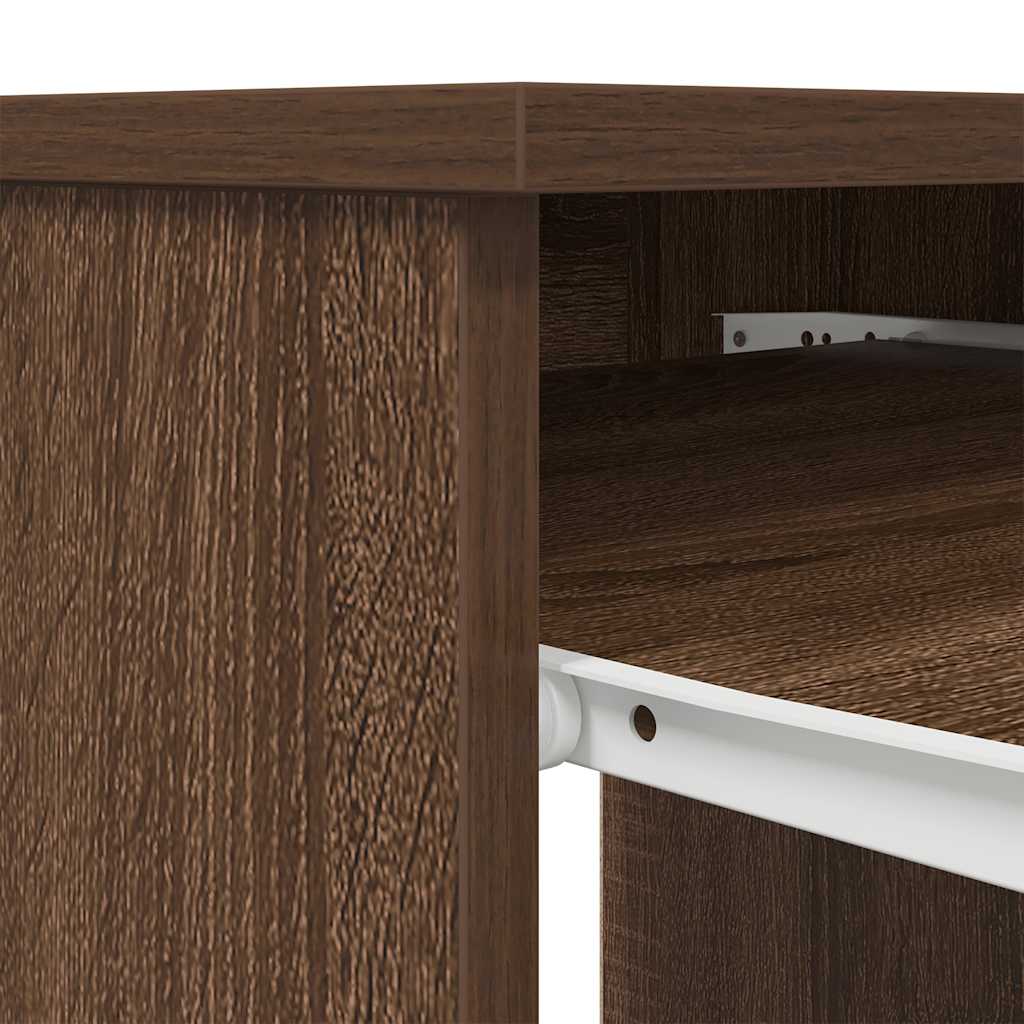 skrivebord 86x49x76 cm konstrueret træ brun egetræsfarve