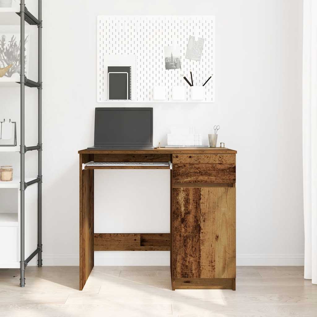 skrivebord 86x49x76 cm konstrueret træ gammelt trælook