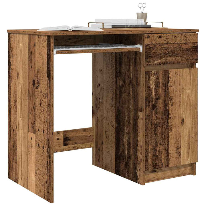 skrivebord 86x49x76 cm konstrueret træ gammelt trælook