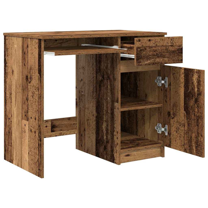 skrivebord 86x49x76 cm konstrueret træ gammelt trælook