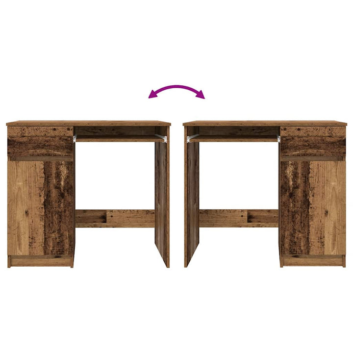 skrivebord 86x49x76 cm konstrueret træ gammelt trælook