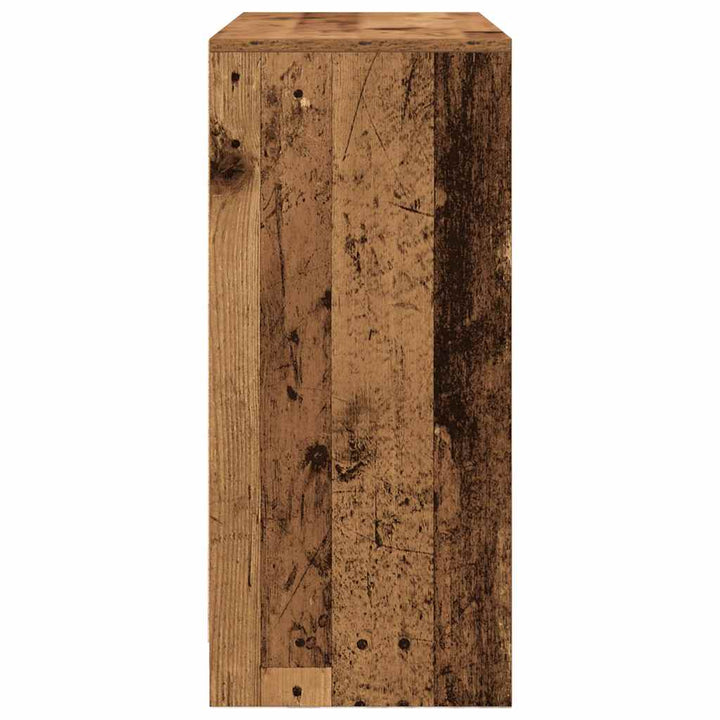 skænk med skuffer og låger 70,5x34x74,5 cm antikt træ