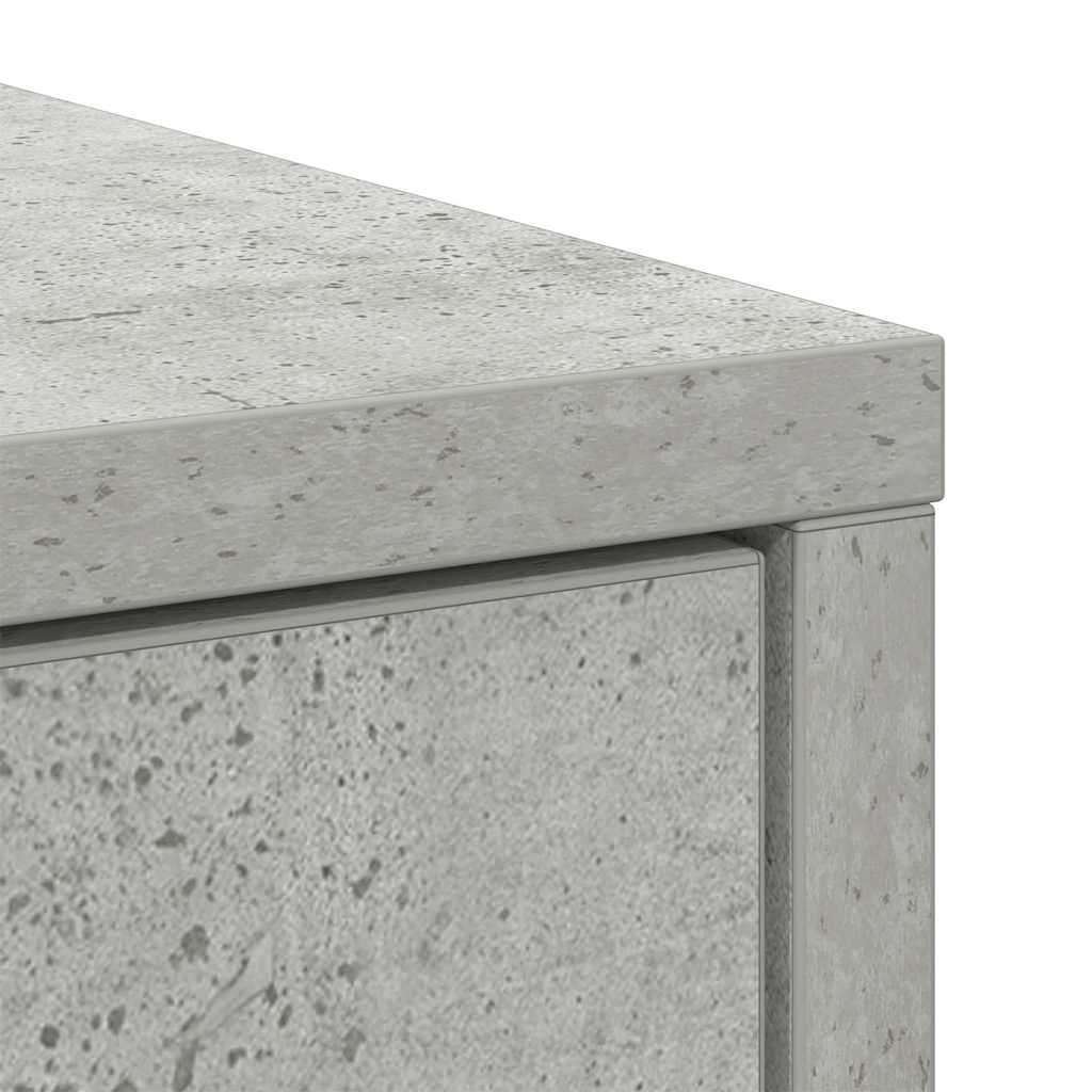skænk med skuffer og låger 73x31x90 cm betongrå