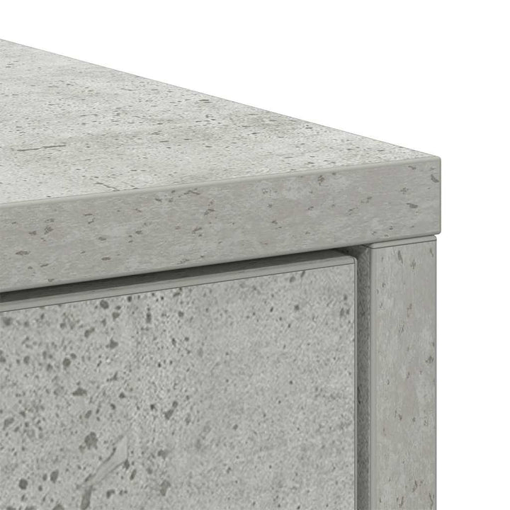 skænk med skuffer og låger 73x31x90 cm betongrå