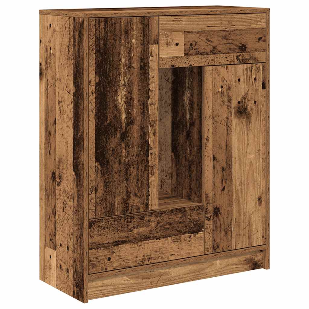 skænk med skuffer og låger 73x31x90 cm antikt træ