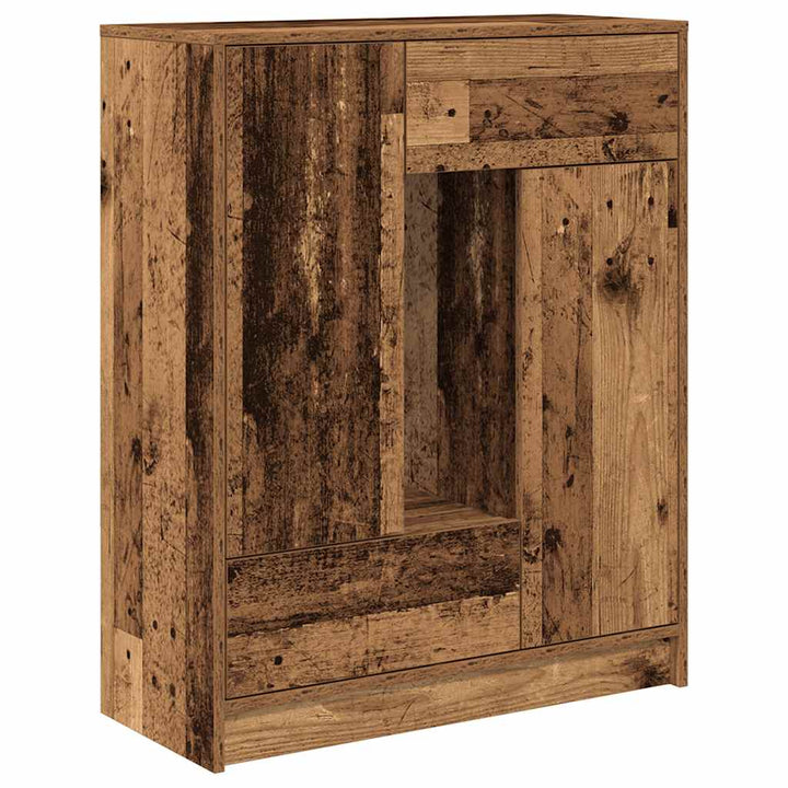 skænk med skuffer og låger 73x31x90 cm antikt træ